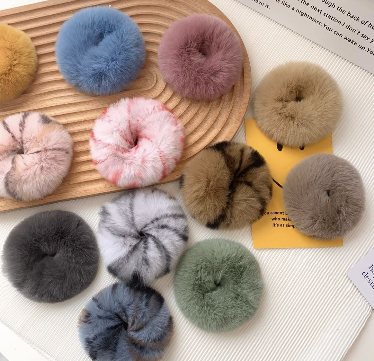 Pastel-Furr Scrunchies